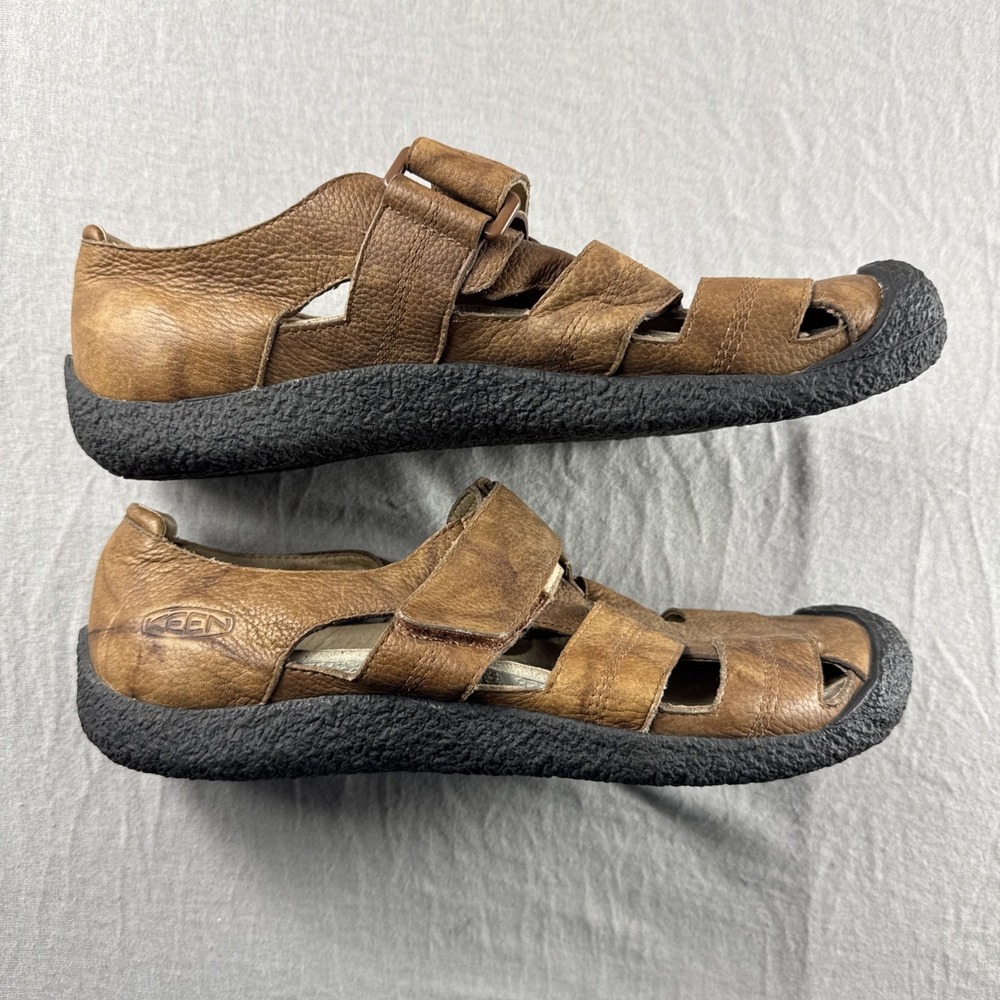Keen Fishermans Leather Sandals Mens 9 Brown Outdoors Shoes Waterproof Hiking